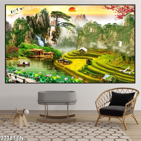 Tranh Ruộng Bậc Thang | Tranh Ngọc Việt - Đắk Lắk | Tranh Ngọc Việt - Xưởng Tranh Đẹp Buôn Ma Thuột (BMT) DakLak