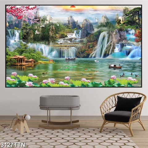 Tranh Sơn Thủy Ngang | Tranh Ngọc Việt - Đắk Lắk | Tranh Ngọc Việt - Xưởng Tranh Đẹp Buôn Ma Thuột (BMT) DakLak