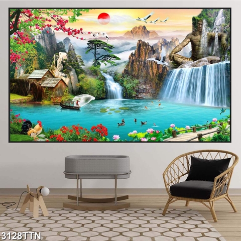 Tranh Sơn Thủy Ngang | Tranh Ngọc Việt - Đắk Lắk | Tranh Ngọc Việt - Xưởng Tranh Đẹp Buôn Ma Thuột (BMT) DakLak