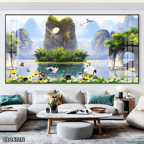 Tranh Sơn Thủy Ngang | Tranh Ngọc Việt - Đắk Lắk | Tranh Ngọc Việt - Xưởng Tranh Đẹp Buôn Ma Thuột (BMT) DakLak