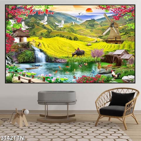 Tranh Ruộng Bậc Thang | Tranh Ngọc Việt - Đắk Lắk | Tranh Ngọc Việt - Xưởng Tranh Đẹp Buôn Ma Thuột (BMT) DakLak