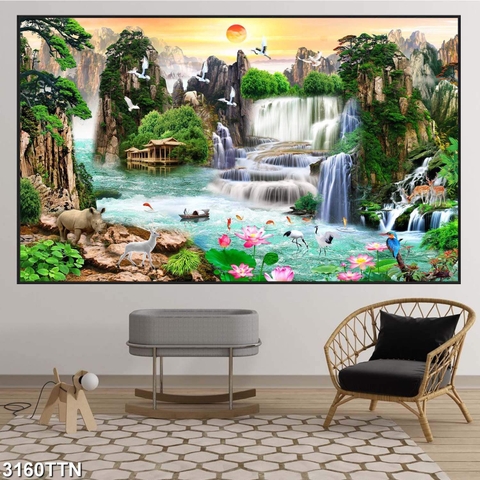 Tranh Sơn Thủy Ngang | Tranh Ngọc Việt - Đắk Lắk | Tranh Ngọc Việt - Xưởng Tranh Đẹp Buôn Ma Thuột (BMT) DakLak