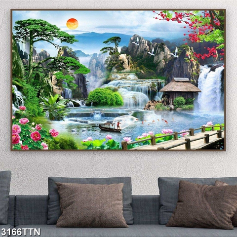 Tranh Sơn Thủy Ngang | Tranh Ngọc Việt - Đắk Lắk | Tranh Ngọc Việt - Xưởng Tranh Đẹp Buôn Ma Thuột (BMT) DakLak