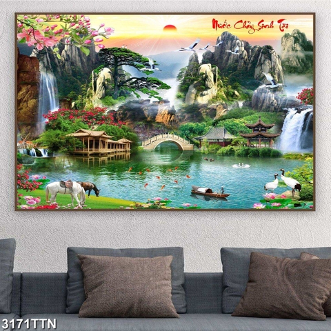 Tranh Sơn Thủy Ngang | Tranh Ngọc Việt - Đắk Lắk | Tranh Ngọc Việt - Xưởng Tranh Đẹp Buôn Ma Thuột (BMT) DakLak