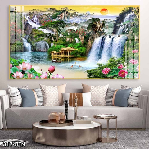 Tranh Sơn Thủy Ngang | Tranh Ngọc Việt - Đắk Lắk | Tranh Ngọc Việt - Xưởng Tranh Đẹp Buôn Ma Thuột (BMT) DakLak