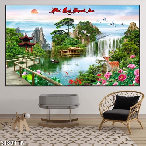 Tranh Sơn Thủy Ngang | Tranh Ngọc Việt - Đắk Lắk | Tranh Ngọc Việt - Xưởng Tranh Đẹp Buôn Ma Thuột (BMT) DakLak