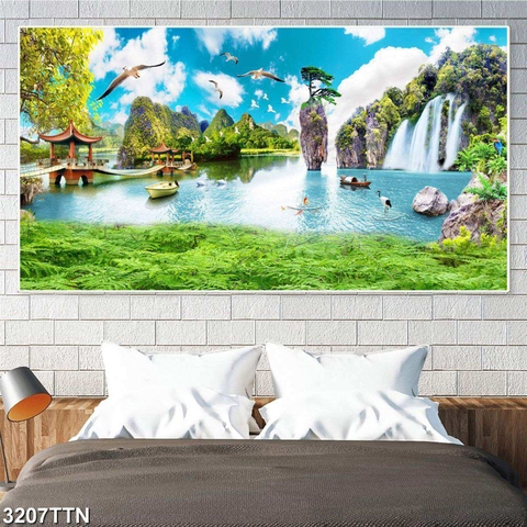 Tranh Sơn Thủy Ngang | Tranh Ngọc Việt - Đắk Lắk | Tranh Ngọc Việt - Xưởng Tranh Đẹp Buôn Ma Thuột (BMT) DakLak