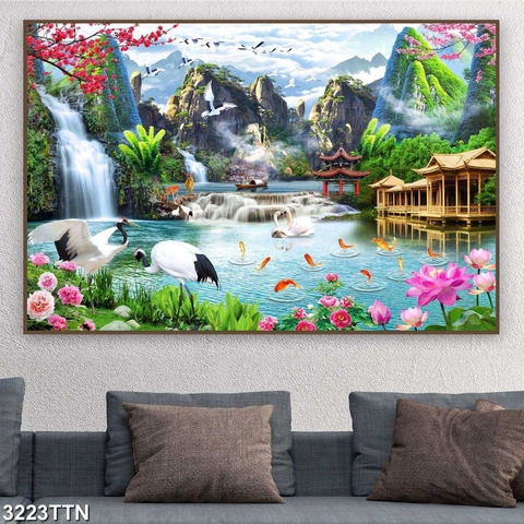 Tranh Sơn Thủy Ngang | Tranh Ngọc Việt - Đắk Lắk | Tranh Ngọc Việt - Xưởng Tranh Đẹp Buôn Ma Thuột (BMT) DakLak