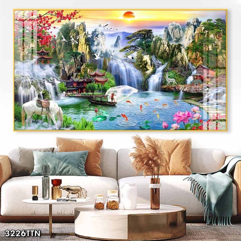 Tranh Sơn Thủy Ngang | Tranh Ngọc Việt - Đắk Lắk | Tranh Ngọc Việt - Xưởng Tranh Đẹp Buôn Ma Thuột (BMT) DakLak