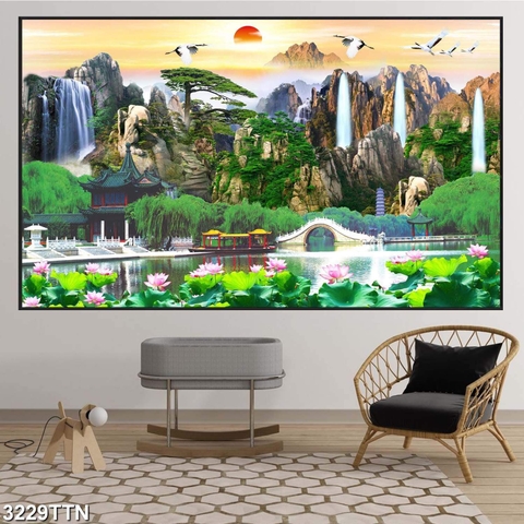 Tranh Sơn Thủy Ngang | Tranh Ngọc Việt - Đắk Lắk | Tranh Ngọc Việt - Xưởng Tranh Đẹp Buôn Ma Thuột (BMT) DakLak