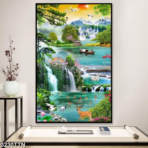 Tranh Sơn Thủy Dọc | Tranh Ngọc Việt - Đắk Lắk | Tranh Ngọc Việt - Xưởng Tranh Đẹp Buôn Ma Thuột (BMT) DakLak