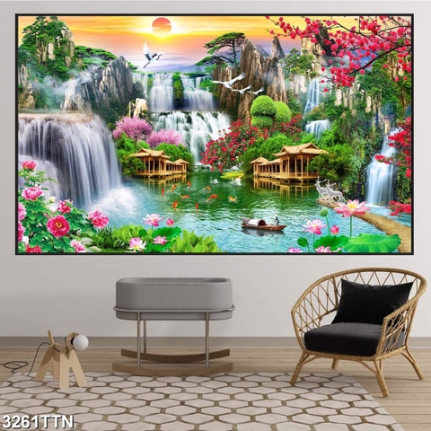 Tranh Sơn Thủy Ngang | Tranh Ngọc Việt - Đắk Lắk | Tranh Ngọc Việt - Xưởng Tranh Đẹp Buôn Ma Thuột (BMT) DakLak