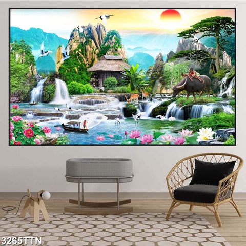 Tranh Sơn Thủy Ngang | Tranh Ngọc Việt - Đắk Lắk | Tranh Ngọc Việt - Xưởng Tranh Đẹp Buôn Ma Thuột (BMT) DakLak