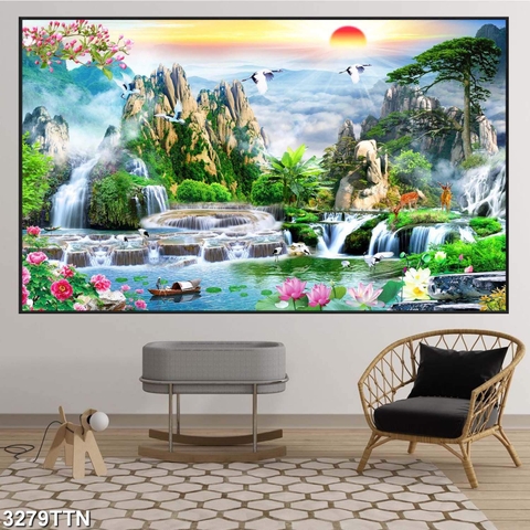 Tranh Sơn Thủy Ngang | Tranh Ngọc Việt - Đắk Lắk | Tranh Ngọc Việt - Xưởng Tranh Đẹp Buôn Ma Thuột (BMT) DakLak