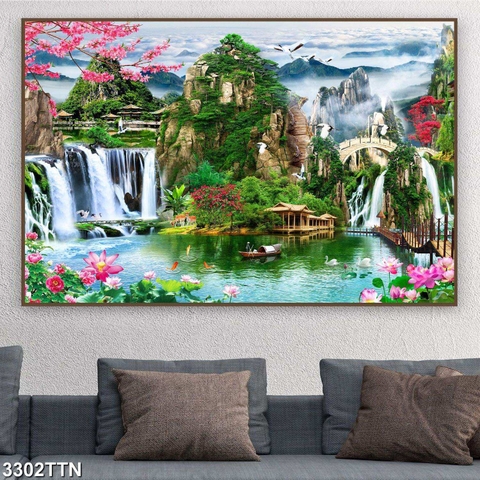 Tranh Sơn Thủy Ngang | Tranh Ngọc Việt - Đắk Lắk | Tranh Ngọc Việt - Xưởng Tranh Đẹp Buôn Ma Thuột (BMT) DakLak