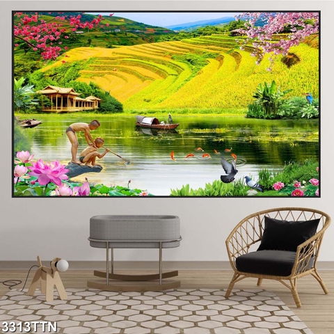 Tranh Ruộng Bậc Thang | Tranh Ngọc Việt - Đắk Lắk | Tranh Ngọc Việt - Xưởng Tranh Đẹp Buôn Ma Thuột (BMT) DakLak