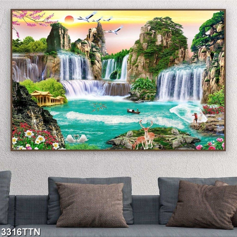 Tranh Sơn Thủy Ngang | Tranh Ngọc Việt - Đắk Lắk | Tranh Ngọc Việt - Xưởng Tranh Đẹp Buôn Ma Thuột (BMT) DakLak