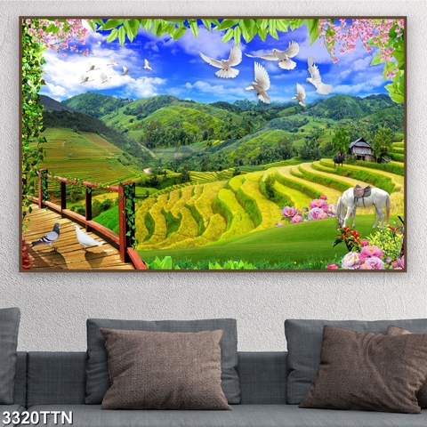 Tranh Ruộng Bậc Thang | Tranh Ngọc Việt - Đắk Lắk | Tranh Ngọc Việt - Xưởng Tranh Đẹp Buôn Ma Thuột (BMT) DakLak