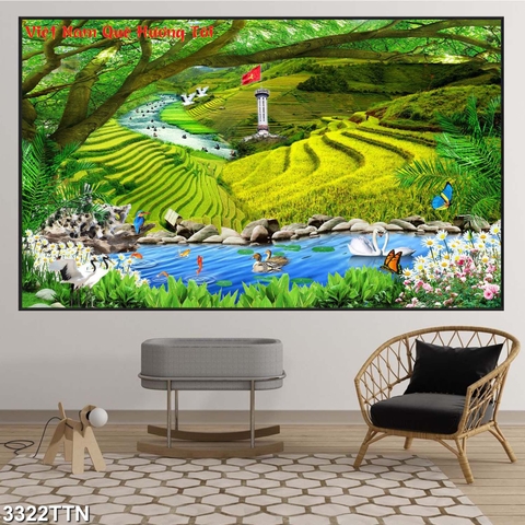 Tranh Ruộng Bậc Thang | Tranh Ngọc Việt - Đắk Lắk | Tranh Ngọc Việt - Xưởng Tranh Đẹp Buôn Ma Thuột (BMT) DakLak
