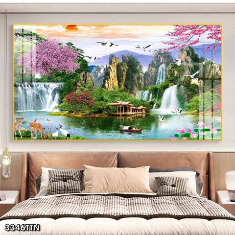 Tranh Sơn Thủy Ngang | Tranh Ngọc Việt - Đắk Lắk | Tranh Ngọc Việt - Xưởng Tranh Đẹp Buôn Ma Thuột (BMT) DakLak