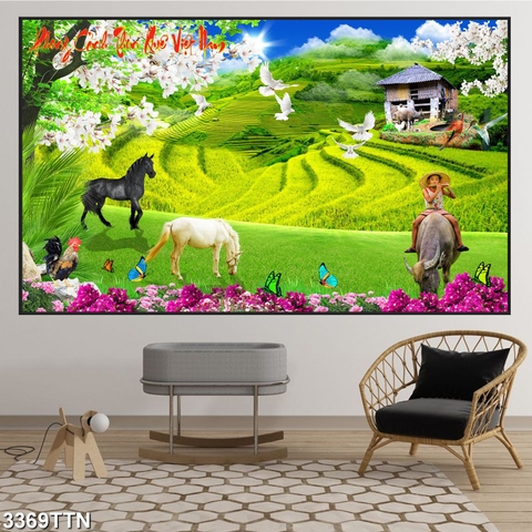 Tranh Ruộng Bậc Thang | Tranh Ngọc Việt - Đắk Lắk | Tranh Ngọc Việt - Xưởng Tranh Đẹp Buôn Ma Thuột (BMT) DakLak