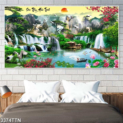 Tranh Sơn Thủy Ngang | Tranh Ngọc Việt - Đắk Lắk | Tranh Ngọc Việt - Xưởng Tranh Đẹp Buôn Ma Thuột (BMT) DakLak