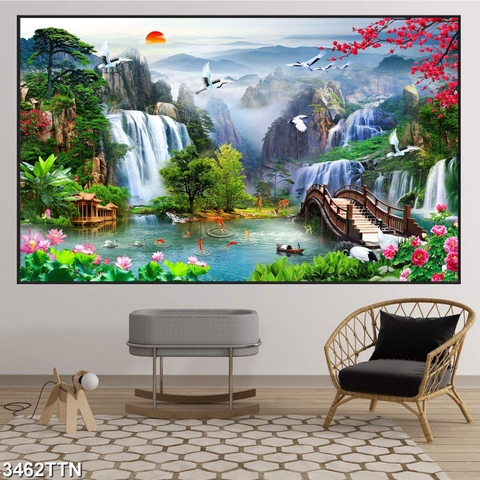 Tranh Sơn Thủy Ngang | Tranh Ngọc Việt - Đắk Lắk | Tranh Ngọc Việt - Xưởng Tranh Đẹp Buôn Ma Thuột (BMT) DakLak