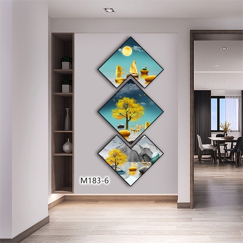 Bộ 3 Tranh Thoi Khuyết | Tranh Ngọc Việt - Đắk Lắk | Tranh Ngọc Việt - Xưởng Tranh Đẹp Buôn Ma Thuột (BMT) DakLak