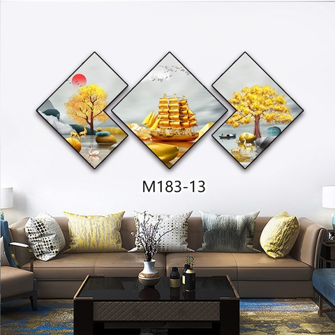 Bộ 3 Tranh Thoi Khuyết | Tranh Ngọc Việt - Đắk Lắk | Tranh Ngọc Việt - Xưởng Tranh Đẹp Buôn Ma Thuột (BMT) DakLak