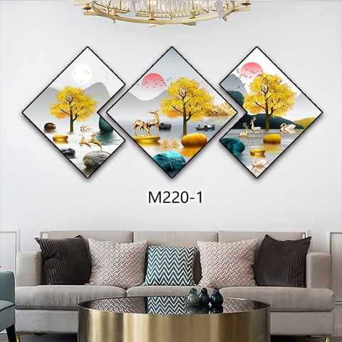 Bộ 3 Tranh Thoi Khuyết | Tranh Ngọc Việt - Đắk Lắk | Tranh Ngọc Việt - Xưởng Tranh Đẹp Buôn Ma Thuột (BMT) DakLak