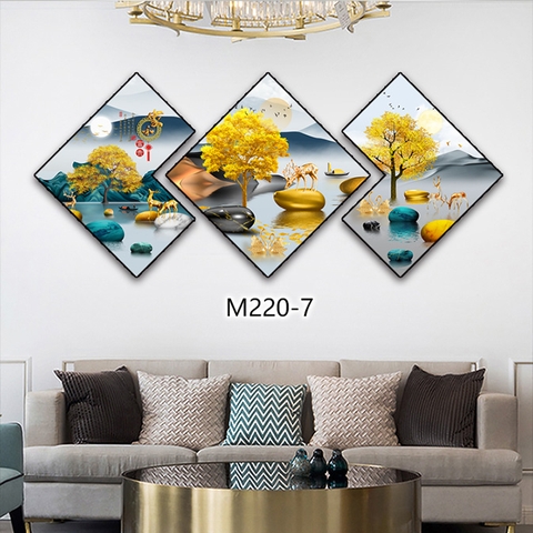 Bộ 3 Tranh Thoi Khuyết | Tranh Ngọc Việt - Đắk Lắk | Tranh Ngọc Việt - Xưởng Tranh Đẹp Buôn Ma Thuột (BMT) DakLak