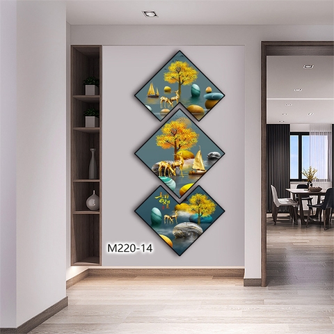 Bộ 3 Tranh Thoi Khuyết | Tranh Ngọc Việt - Đắk Lắk | Tranh Ngọc Việt - Xưởng Tranh Đẹp Buôn Ma Thuột (BMT) DakLak