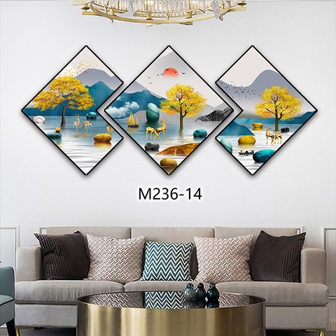 Bộ 3 Tranh Thoi Khuyết | Tranh Ngọc Việt - Đắk Lắk | Tranh Ngọc Việt - Xưởng Tranh Đẹp Buôn Ma Thuột (BMT) DakLak