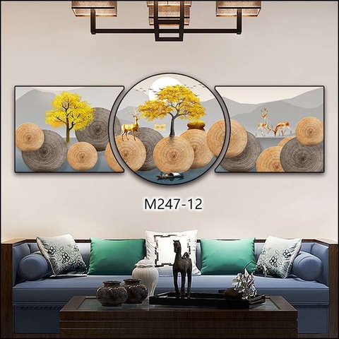 Bộ 3 Tranh Tròn Khuyết | Tranh Ngọc Việt - Đắk Lắk | Tranh Ngọc Việt - Xưởng Tranh Đẹp Buôn Ma Thuột (BMT) DakLak