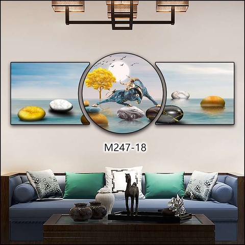 Bộ 3 Tranh Tròn Khuyết | Tranh Ngọc Việt - Đắk Lắk | Tranh Ngọc Việt - Xưởng Tranh Đẹp Buôn Ma Thuột (BMT) DakLak
