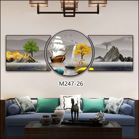 Bộ 3 Tranh Tròn Khuyết | Tranh Ngọc Việt - Đắk Lắk | Tranh Ngọc Việt - Xưởng Tranh Đẹp Buôn Ma Thuột (BMT) DakLak