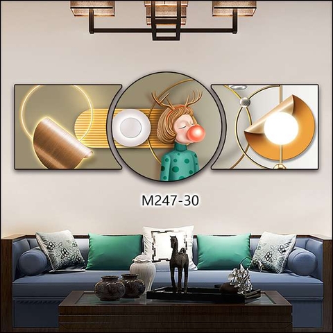 Bộ 3 Tranh Tròn Khuyết | Tranh Ngọc Việt - Đắk Lắk | Tranh Ngọc Việt - Xưởng Tranh Đẹp Buôn Ma Thuột (BMT) DakLak