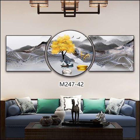 Bộ 3 Tranh Tròn Khuyết | Tranh Ngọc Việt - Đắk Lắk | Tranh Ngọc Việt - Xưởng Tranh Đẹp Buôn Ma Thuột (BMT) DakLak