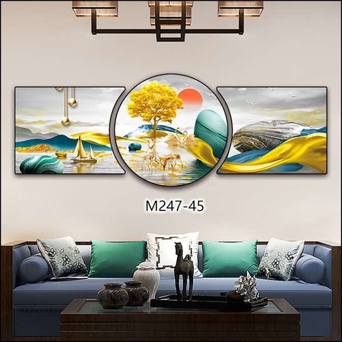 Bộ 3 Tranh Tròn Khuyết | Tranh Ngọc Việt - Đắk Lắk | Tranh Ngọc Việt - Xưởng Tranh Đẹp Buôn Ma Thuột (BMT) DakLak