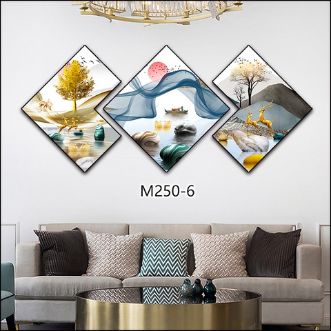 Bộ 3 Tranh Thoi Khuyết | Tranh Ngọc Việt - Đắk Lắk | Tranh Ngọc Việt - Xưởng Tranh Đẹp Buôn Ma Thuột (BMT) DakLak