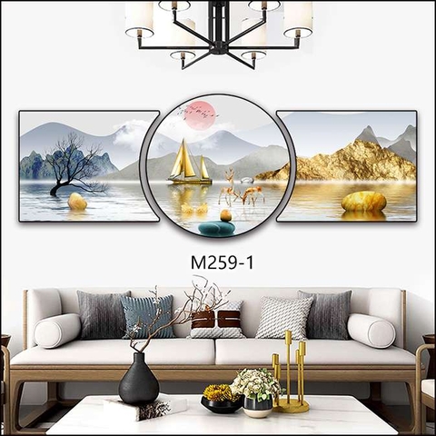 Bộ 3 Tranh Tròn Khuyết | Tranh Ngọc Việt - Đắk Lắk | Tranh Ngọc Việt - Xưởng Tranh Đẹp Buôn Ma Thuột (BMT) DakLak