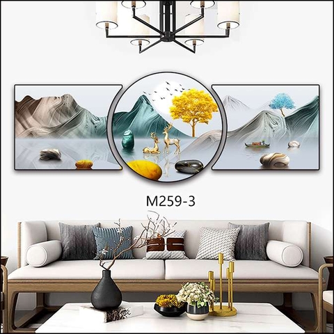 Bộ 3 Tranh Tròn Khuyết | Tranh Ngọc Việt - Đắk Lắk | Tranh Ngọc Việt - Xưởng Tranh Đẹp Buôn Ma Thuột (BMT) DakLak
