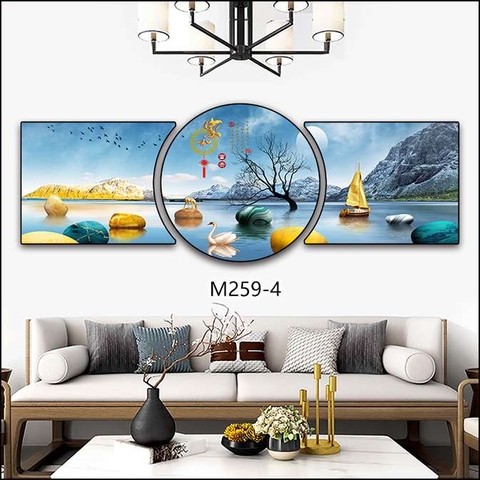 Bộ 3 Tranh Tròn Khuyết | Tranh Ngọc Việt - Đắk Lắk | Tranh Ngọc Việt - Xưởng Tranh Đẹp Buôn Ma Thuột (BMT) DakLak