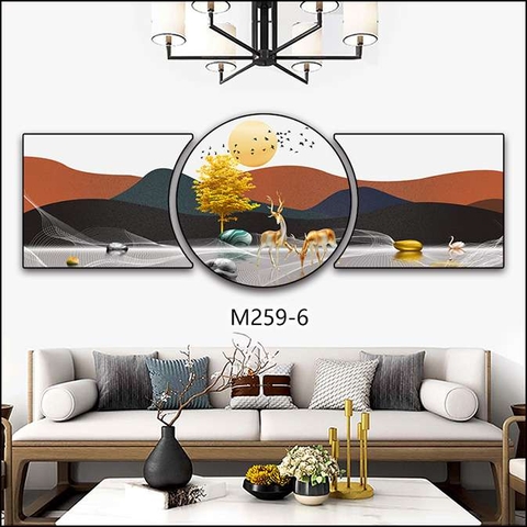 Bộ 3 Tranh Tròn Khuyết | Tranh Ngọc Việt - Đắk Lắk | Tranh Ngọc Việt - Xưởng Tranh Đẹp Buôn Ma Thuột (BMT) DakLak