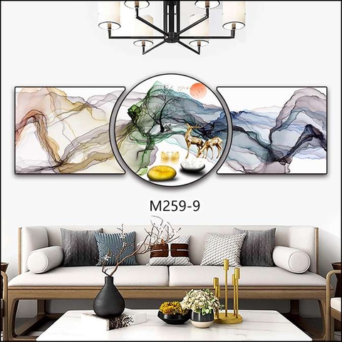 Bộ 3 Tranh Tròn Khuyết | Tranh Ngọc Việt - Đắk Lắk | Tranh Ngọc Việt - Xưởng Tranh Đẹp Buôn Ma Thuột (BMT) DakLak