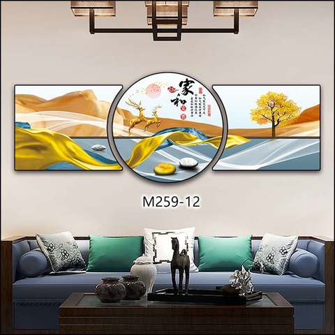 Bộ 3 Tranh Tròn Khuyết | Tranh Ngọc Việt - Đắk Lắk | Tranh Ngọc Việt - Xưởng Tranh Đẹp Buôn Ma Thuột (BMT) DakLak