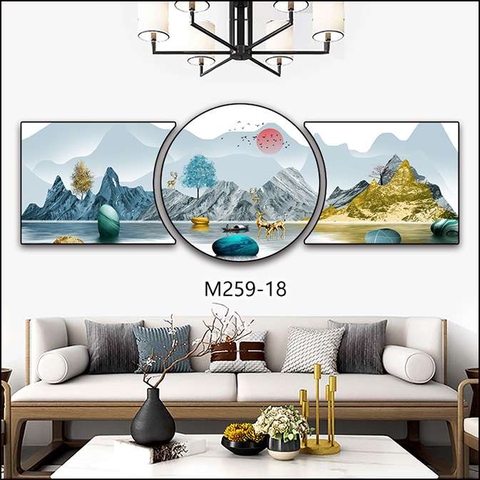 Bộ 3 Tranh Tròn Khuyết | Tranh Ngọc Việt - Đắk Lắk | Tranh Ngọc Việt - Xưởng Tranh Đẹp Buôn Ma Thuột (BMT) DakLak