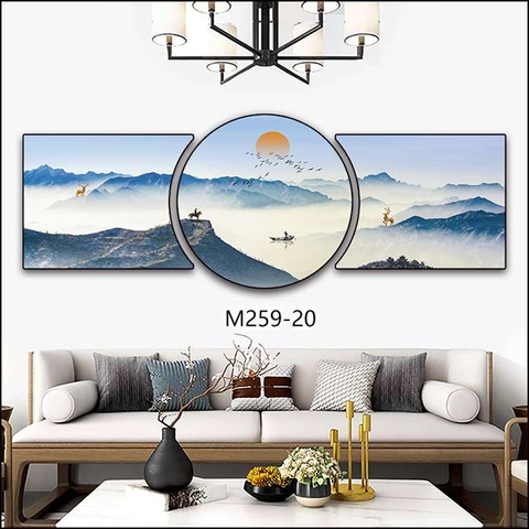 Bộ 3 Tranh Tròn Khuyết | Tranh Ngọc Việt - Đắk Lắk | Tranh Ngọc Việt - Xưởng Tranh Đẹp Buôn Ma Thuột (BMT) DakLak