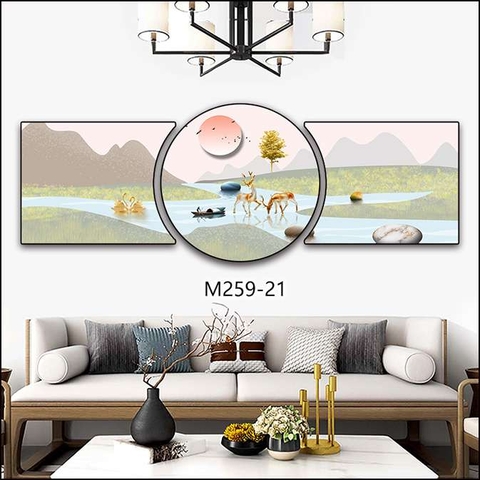 Bộ 3 Tranh Tròn Khuyết | Tranh Ngọc Việt - Đắk Lắk | Tranh Ngọc Việt - Xưởng Tranh Đẹp Buôn Ma Thuột (BMT) DakLak