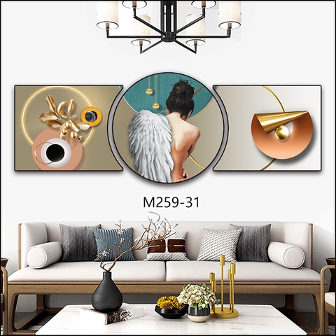 Bộ 3 Tranh Tròn Khuyết | Tranh Ngọc Việt - Đắk Lắk | Tranh Ngọc Việt - Xưởng Tranh Đẹp Buôn Ma Thuột (BMT) DakLak